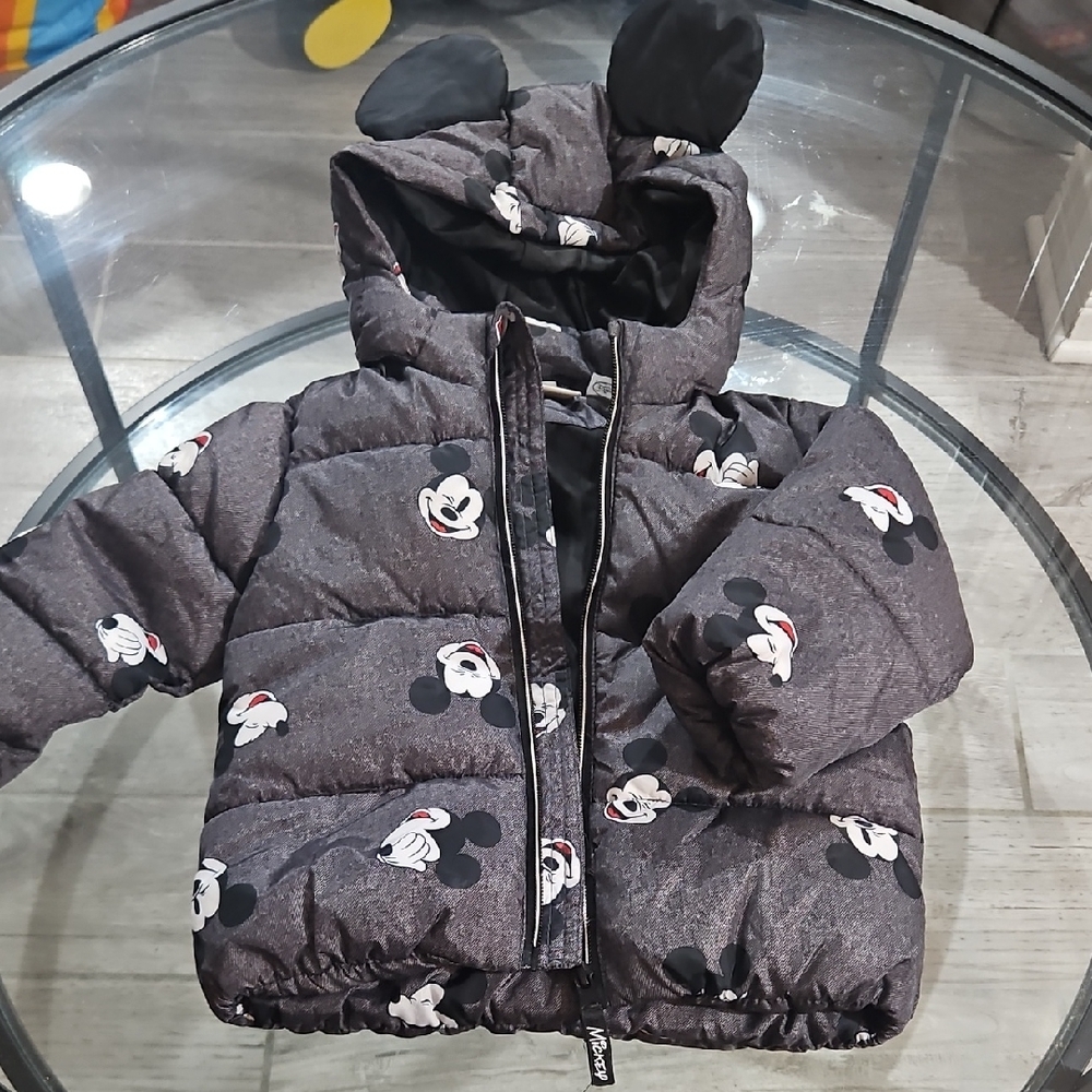 Disney Mickey Mouse Puffer Jacket Baby Size 18M